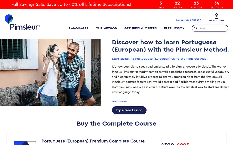 Pimsleur's European Portuguese page: Discover how to learn Portuguese (European) with the Pimsleur Method