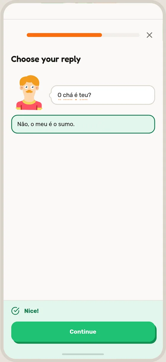 Use it: reply in a scene