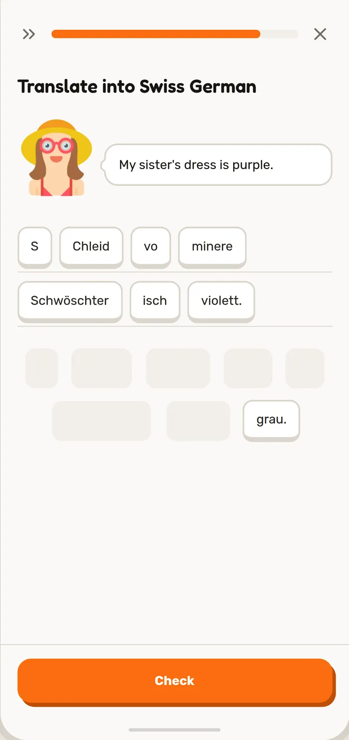 Build the sentence