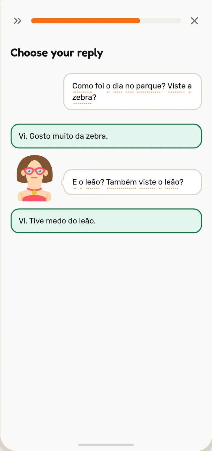 Play the scene in a Speeku European Portuguese lesson